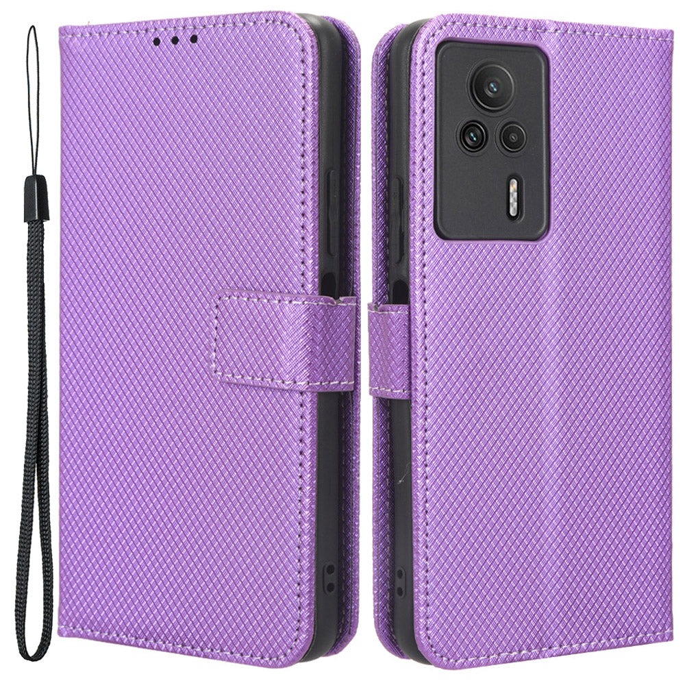 Phone Leather Cover for Xiaomi Redmi K60E 5G Diamond Texture Stand Wallet Phone Case Phone Leather Cover for Xiaomi Redmi K60E 5G Diamond Texture Stand Wallet Phone Case